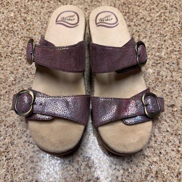 Dansko Sophie Metallic Purple Sandals - Picture 2 of 13